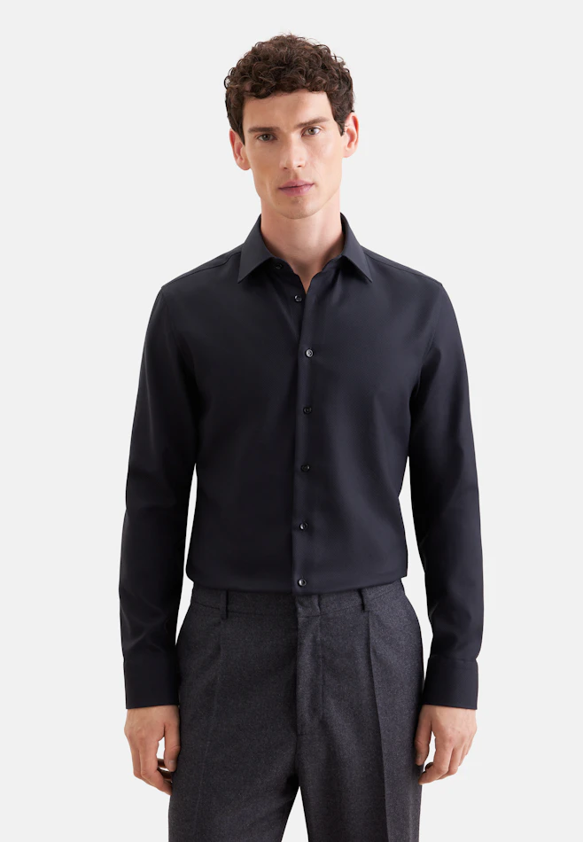 Slim Business shirt Uni in Schwarz | Seidensticker online shop