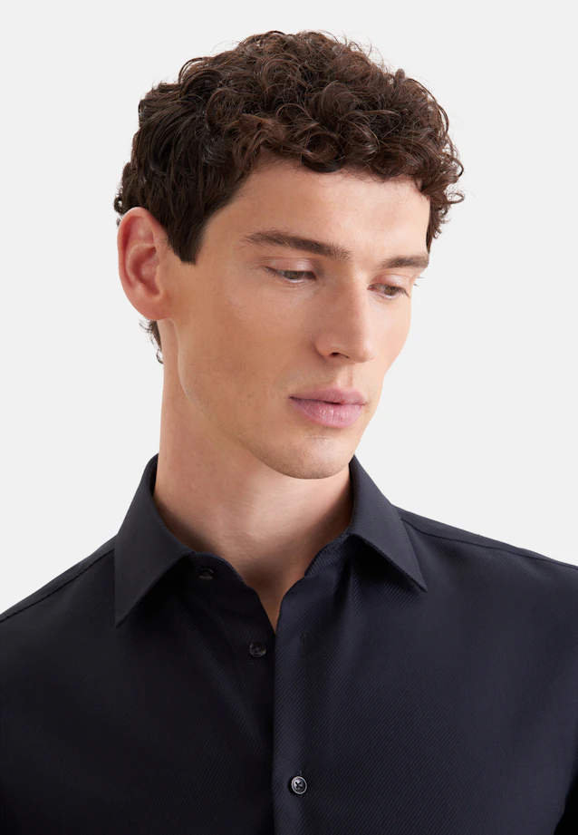 Slim Business shirt Uni in Schwarz |  Seidensticker Onlineshop