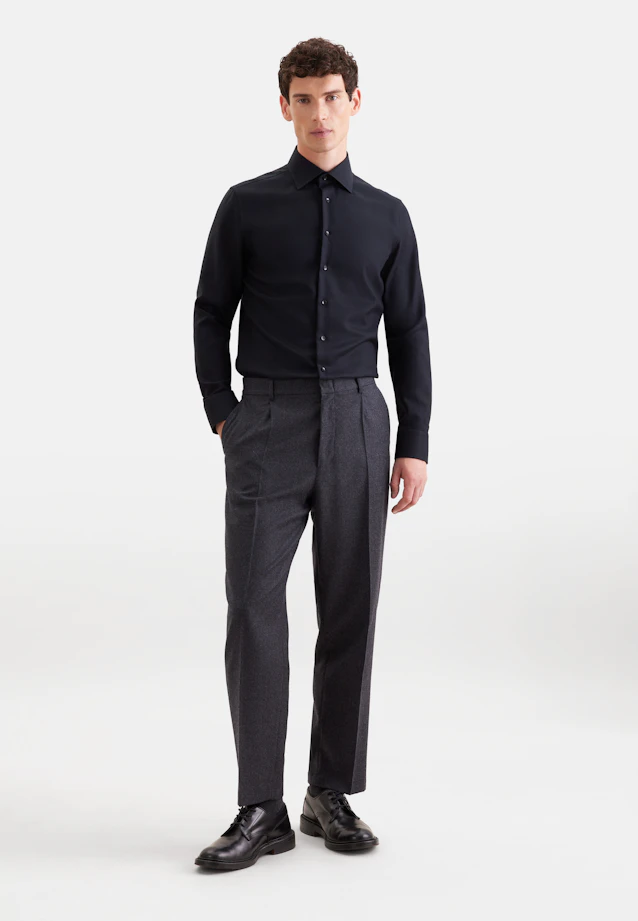 Slim Business shirt Uni in Schwarz |  Seidensticker Onlineshop