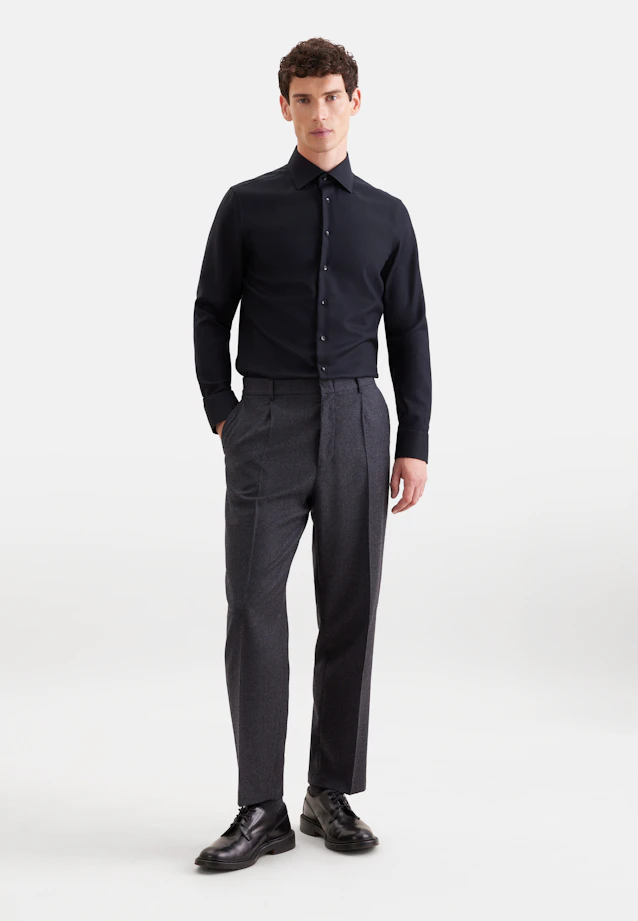 Slim Business shirt Uni in Schwarz |  Seidensticker Onlineshop