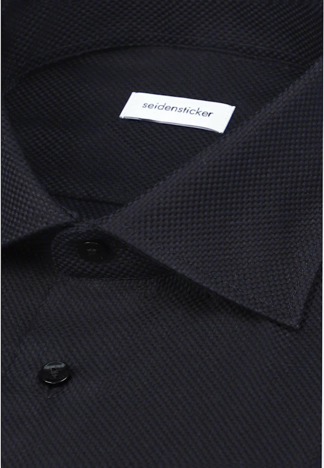 Slim Business shirt Structure in Schwarz |  Seidensticker Onlineshop