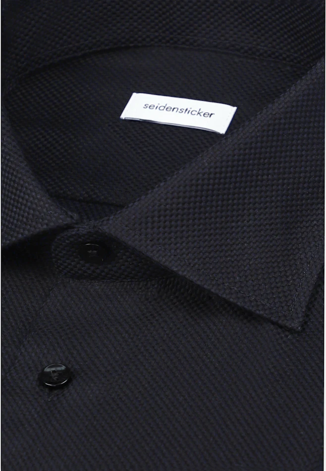 Slim Business shirt Structure in Schwarz | Seidensticker online shop