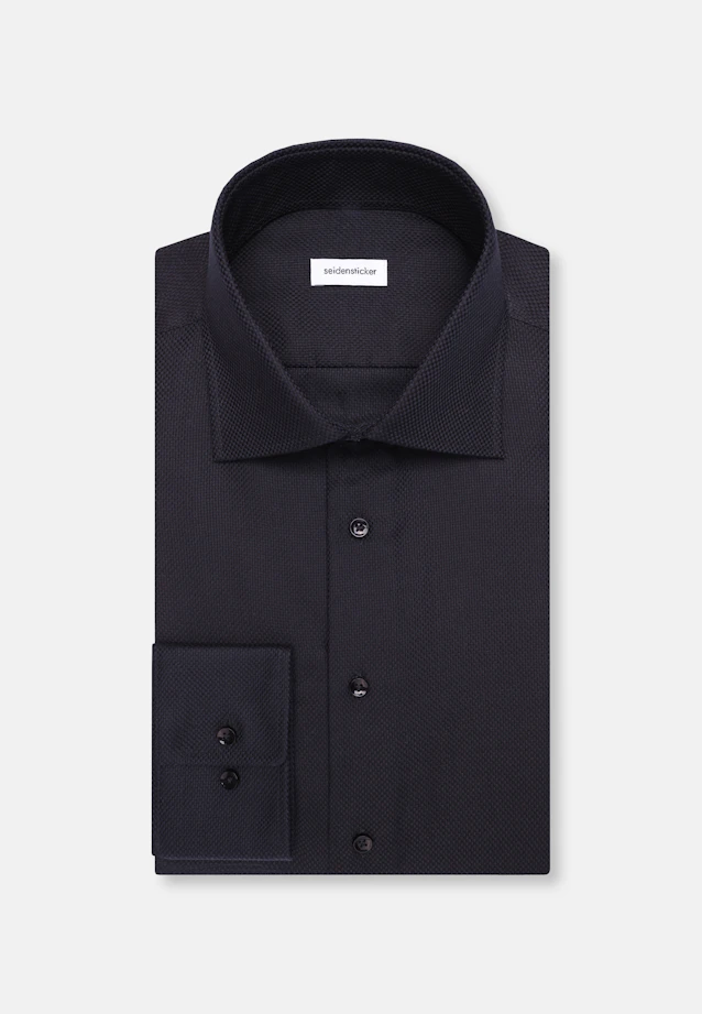Slim Business shirt Structure in Schwarz |  Seidensticker Onlineshop