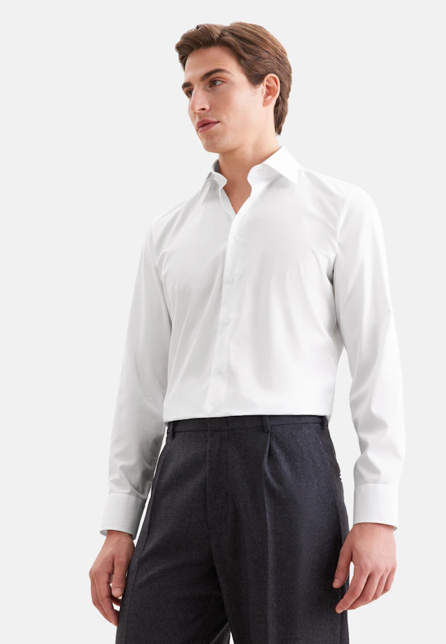 Shaped Chemise d'affaires Uni in Blanc |  Seidensticker Onlineshop