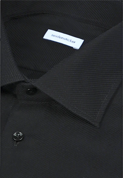 Shaped Business Hemd Uni in Schwarz |  Seidensticker Onlineshop