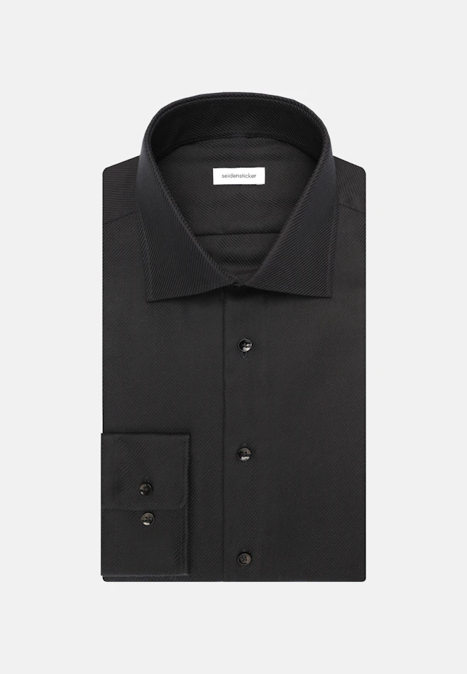 Shaped Business Hemd Uni in Schwarz | Seidensticker Onlineshop