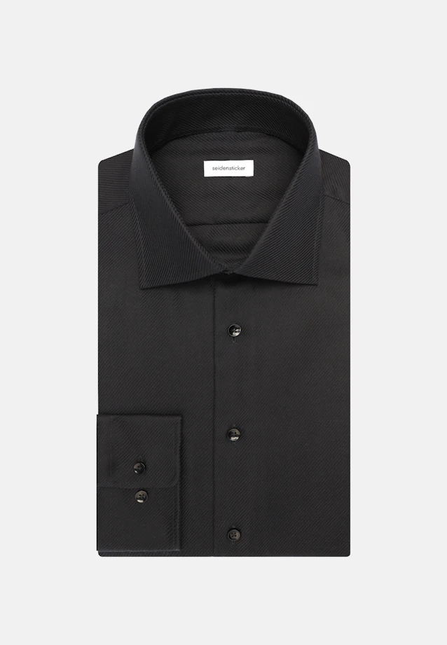 Shaped Business Hemd Uni in Schwarz |  Seidensticker Onlineshop