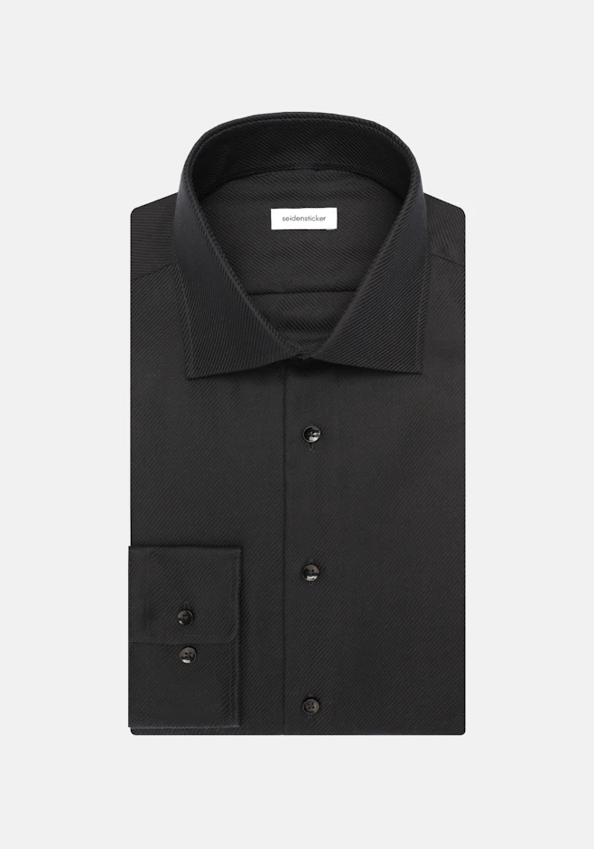 Shaped Business shirt Uni in Schwarz | Seidensticker online shop