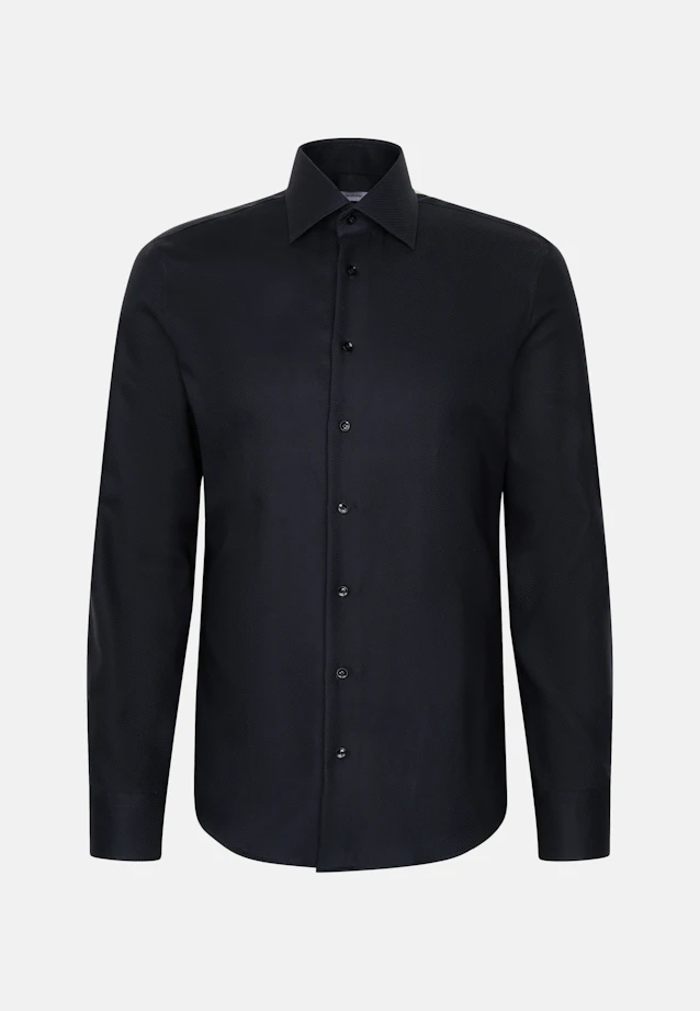 Shaped Business shirt Uni in Schwarz |  Seidensticker Onlineshop