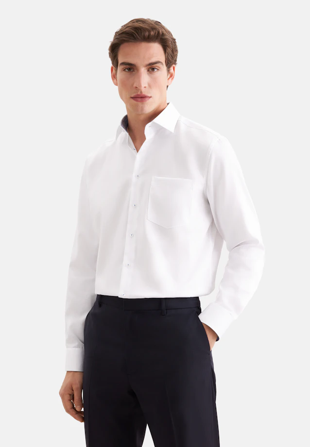 Regular Business shirt Uni in Weiß |  Seidensticker Onlineshop