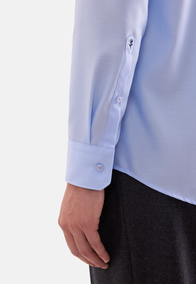 Regular Business shirt Uni in Mittelblau |  Seidensticker Onlineshop