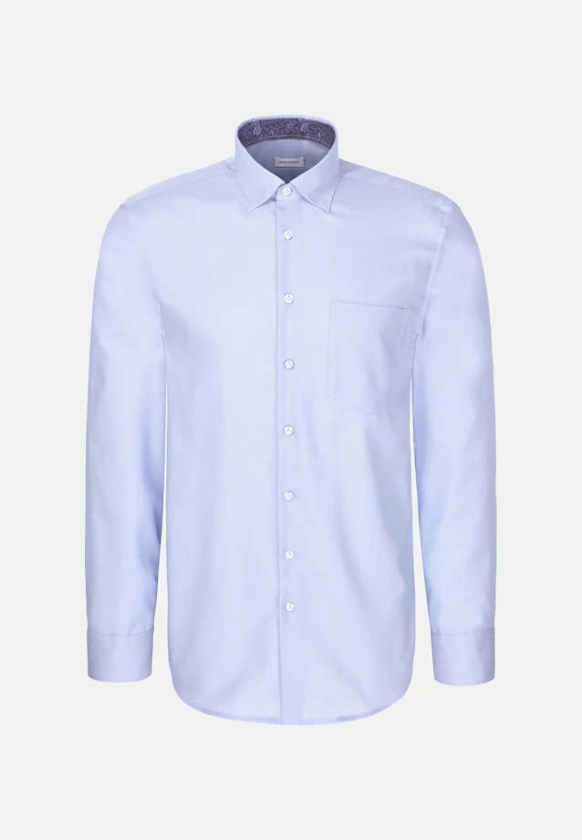Regular Business shirt Uni in Mittelblau |  Seidensticker Onlineshop