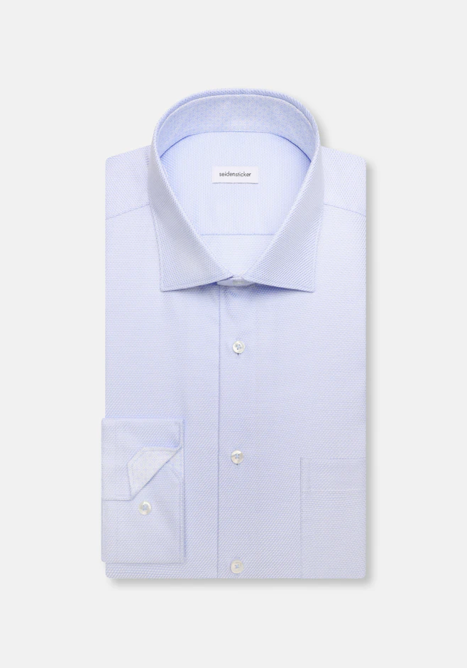 Regular Chemise d'affaires Structure dans Bleu Clair | Boutique en ligne Seidensticker