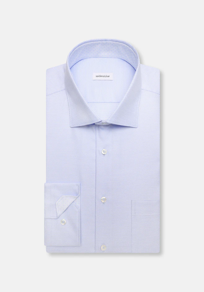 Regular Business shirt Structure in Hellblau | Seidensticker online shop