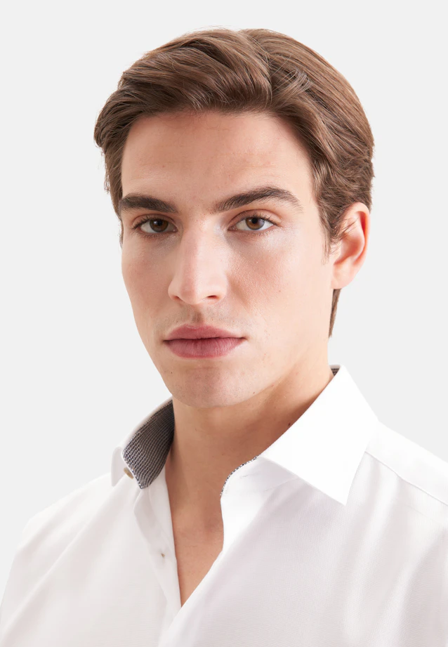 Regular Business shirt Structure in Weiß |  Seidensticker Onlineshop