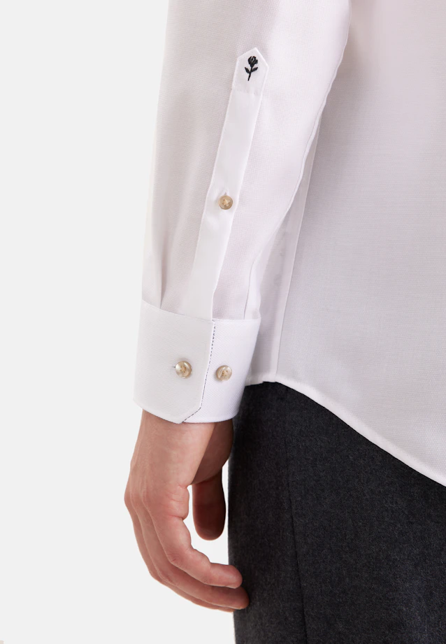 Regular Business shirt Structure in Weiß |  Seidensticker Onlineshop