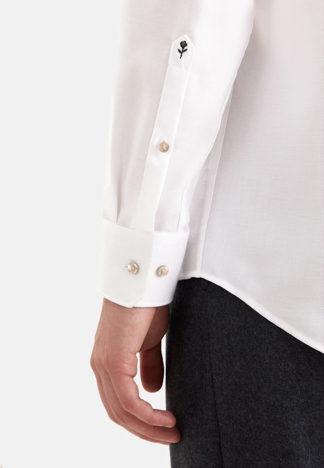 Regular Business shirt Structure in Weiß |  Seidensticker Onlineshop
