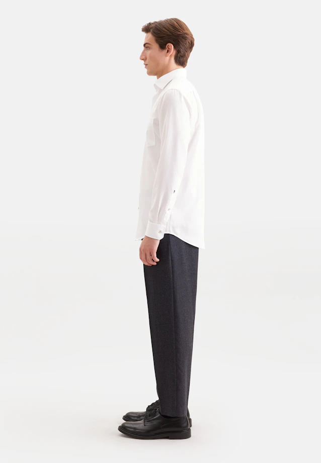 Regular Business shirt Structure in Weiß |  Seidensticker Onlineshop