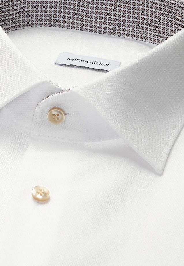 Regular Business shirt Structure in Weiß |  Seidensticker Onlineshop