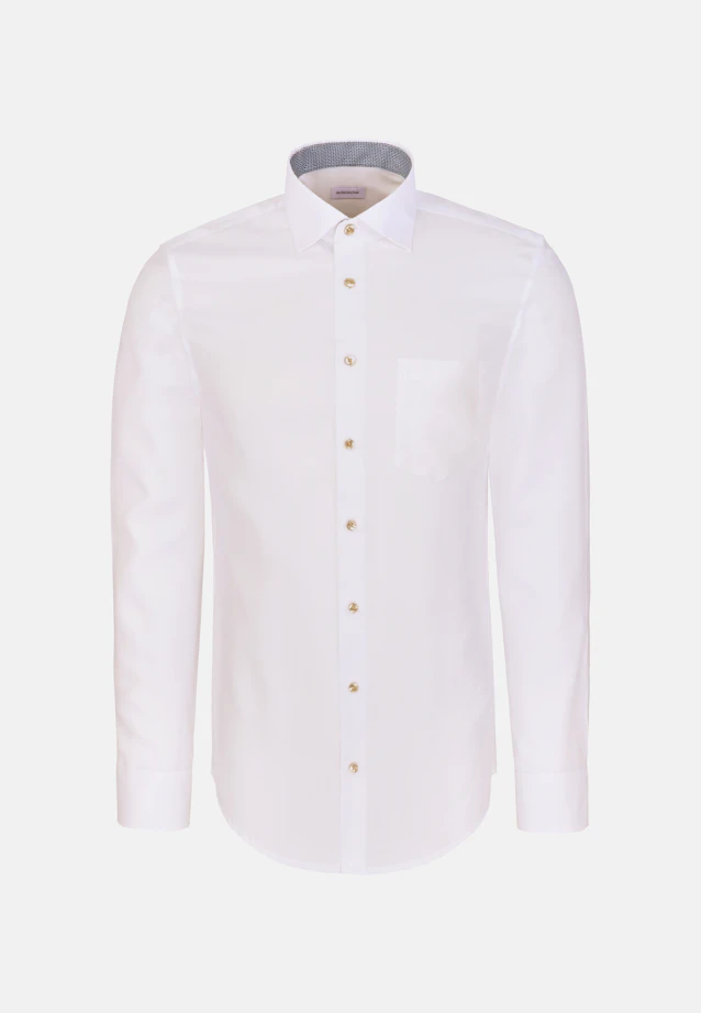Regular Business shirt Structure in Weiß |  Seidensticker Onlineshop