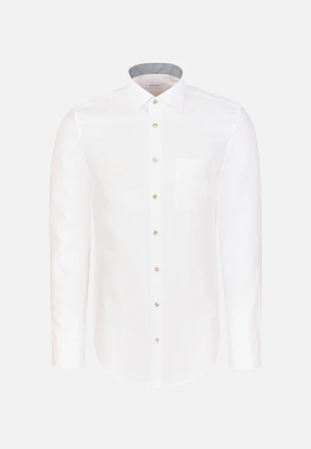Regular Business shirt Structure in Weiß |  Seidensticker Onlineshop