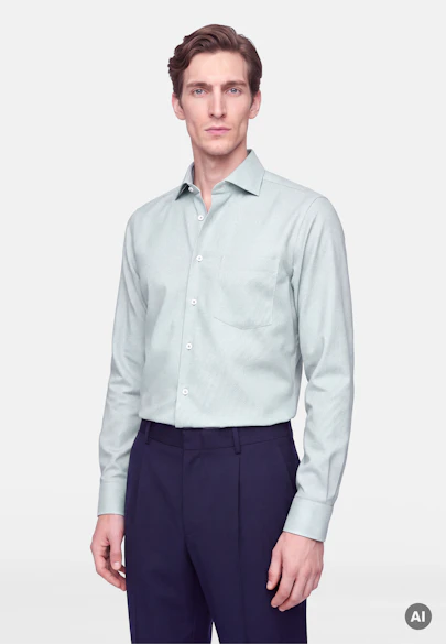 Regular Business shirt Structure in Grün |  Seidensticker Onlineshop