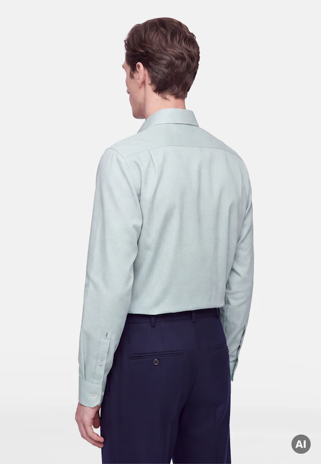Regular Business shirt Structure in Grün |  Seidensticker Onlineshop