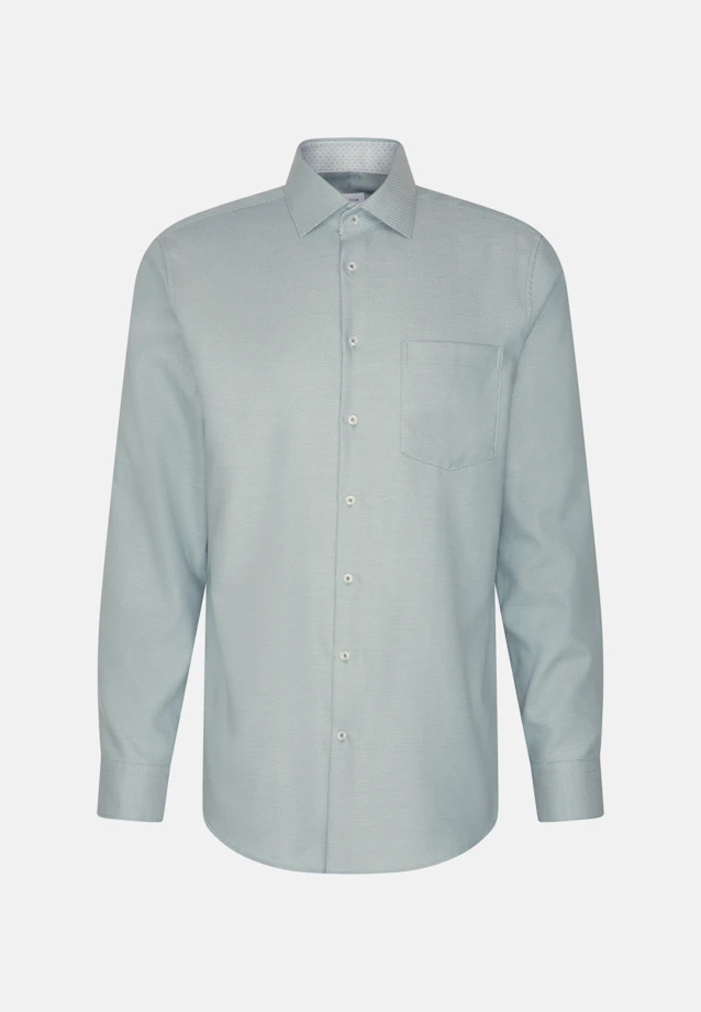 Regular Business shirt Structure in Grün |  Seidensticker Onlineshop