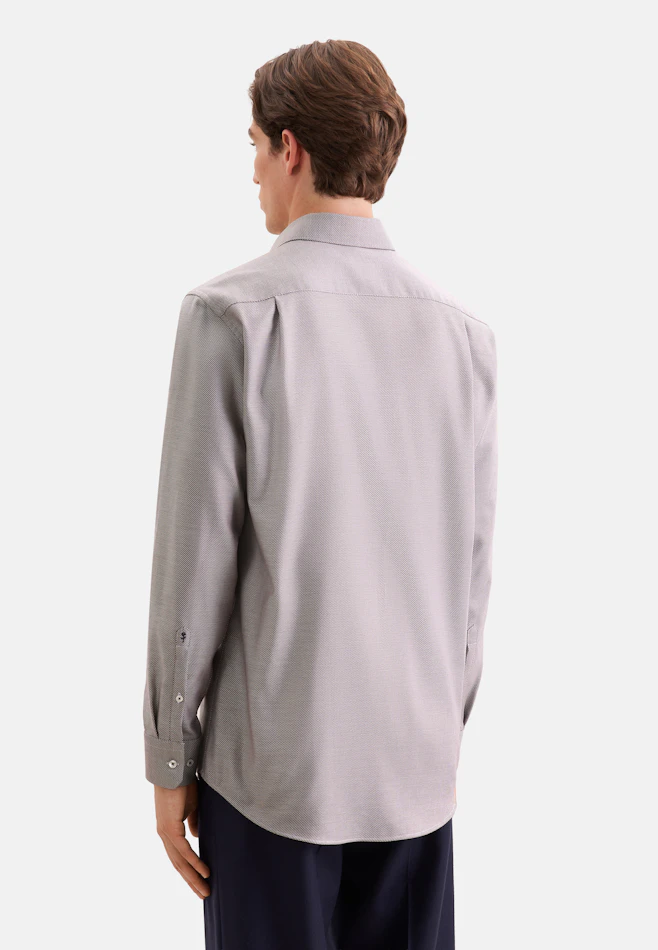 Regular Business Hemd Struktur in Braun | Seidensticker Onlineshop