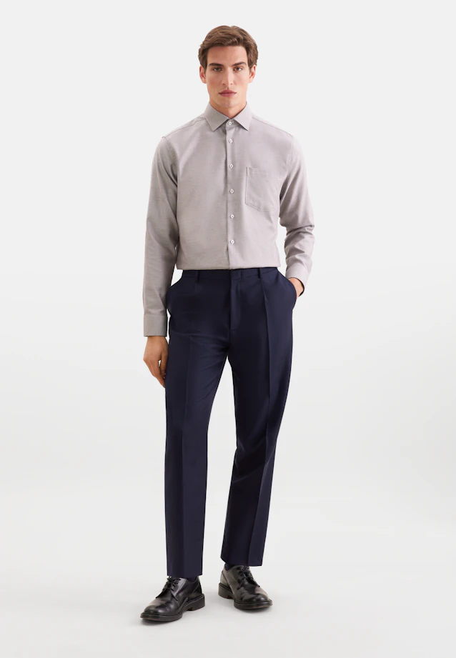 Regular Business shirt Structure in Braun |  Seidensticker Onlineshop