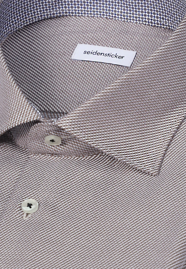 Regular Chemise d'affaires Structure in Marron |  Seidensticker Onlineshop