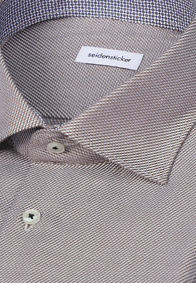 Regular Business shirt Structure in Braun |  Seidensticker Onlineshop