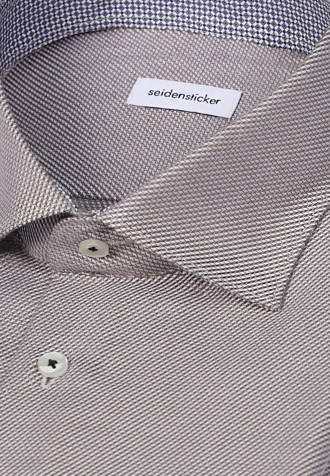 Regular Business shirt Structure in Braun | Seidensticker online shop