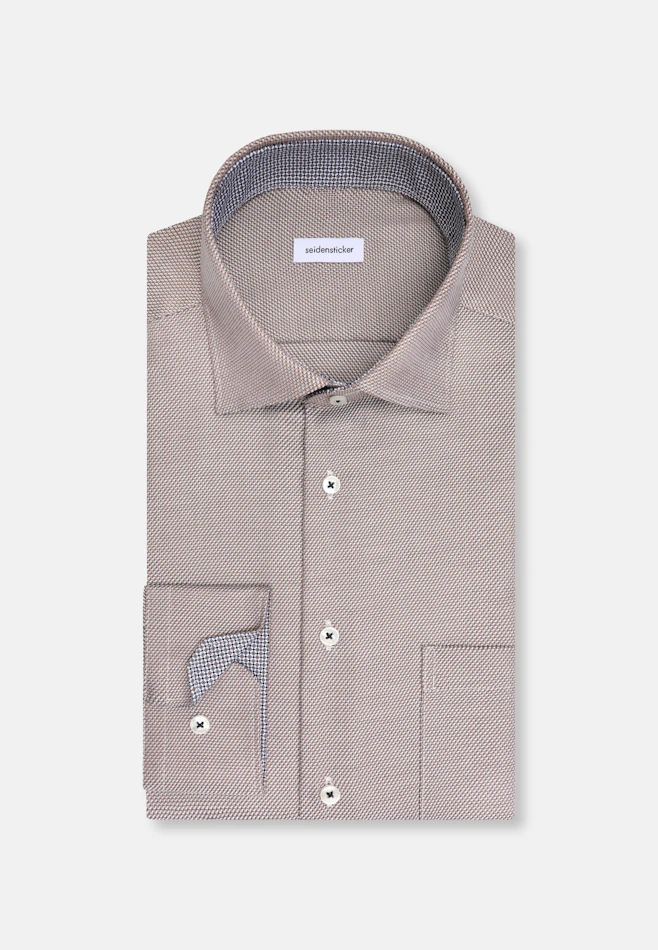 Regular Business shirt Structure in Braun | Seidensticker online shop