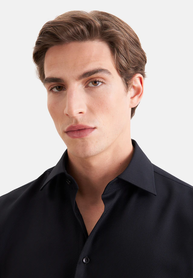 Regular Business Hemd Uni in Schwarz |  Seidensticker Onlineshop