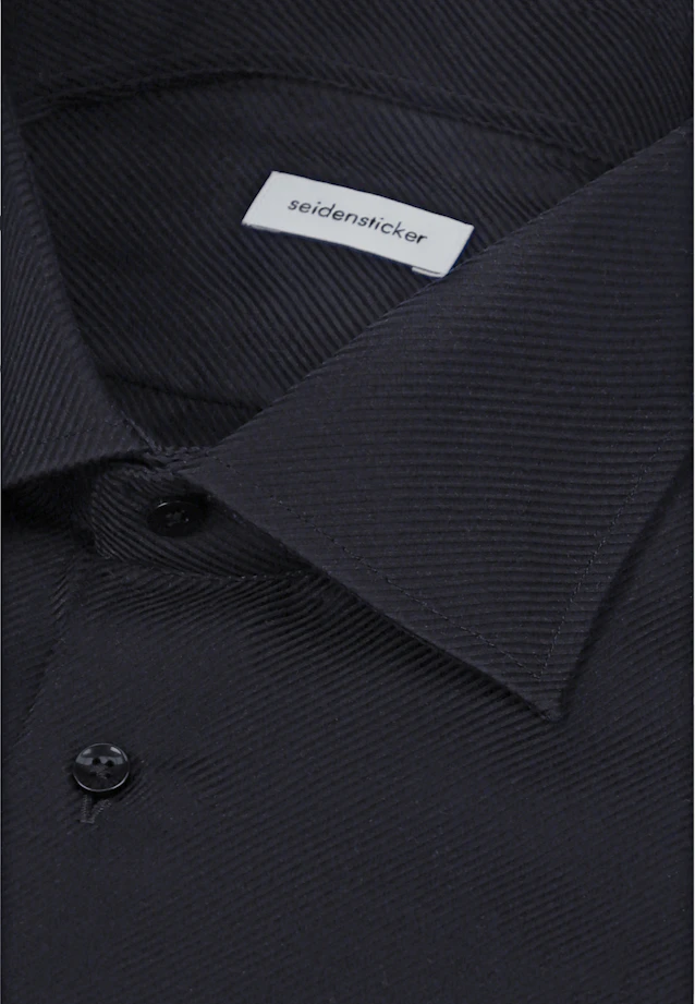 Regular Business Hemd Uni in Schwarz |  Seidensticker Onlineshop
