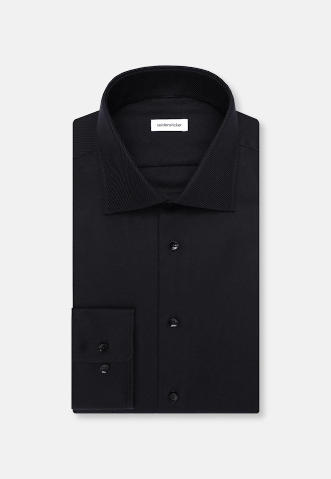 Regular Chemise d'affaires Uni dans Noir | Boutique en ligne Seidensticker