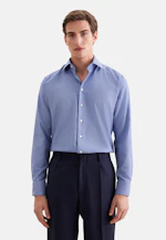 Regular Business shirt Structure in Mittelblau |  Seidensticker Onlineshop