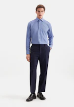 Regular Business shirt Structure in Mittelblau |  Seidensticker Onlineshop