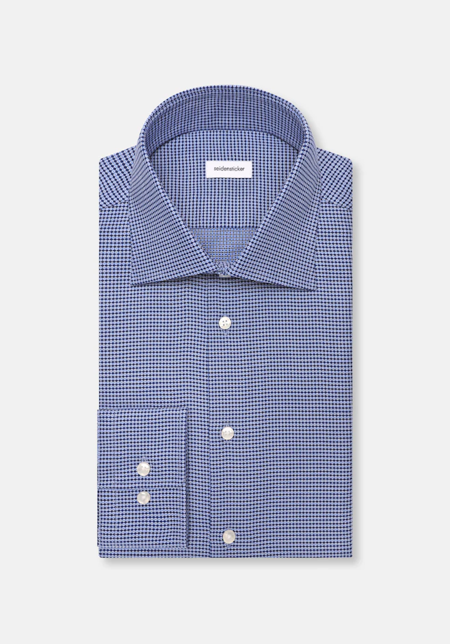 Regular Chemise d'affaires Structure dans Bleu Moyen | Boutique en ligne Seidensticker