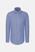 Regular Business shirt Structure in Mittelblau |  Seidensticker Onlineshop