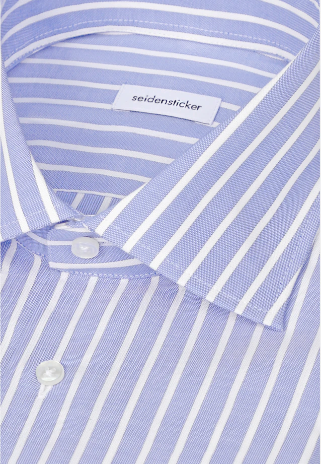 Regular Business Hemd Gestreift in Mittelblau |  Seidensticker Onlineshop