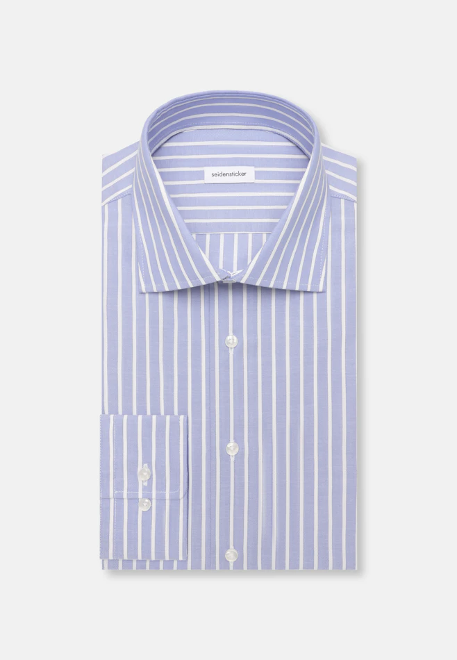 Regular Chemise d'affaires Rayures dans Bleu Moyen | Boutique en ligne Seidensticker