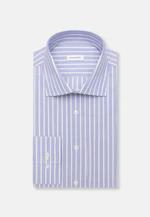 Regular Business Hemd Gestreift in Mittelblau |  Seidensticker Onlineshop