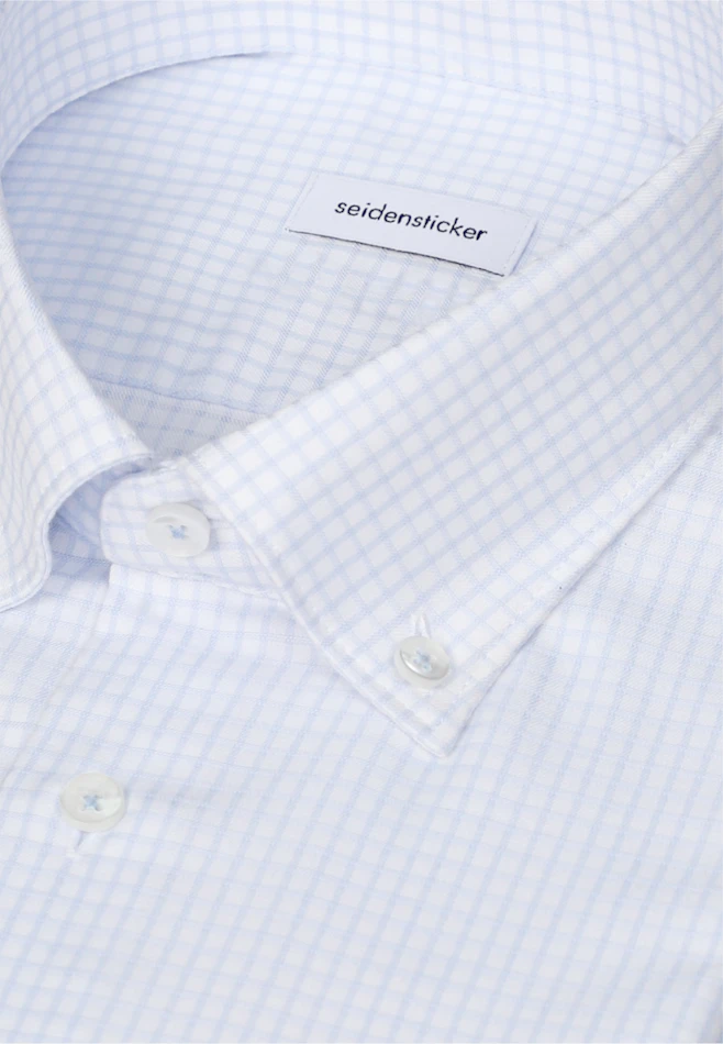 Regular Business Hemd Karo in Hellblau | Seidensticker Onlineshop