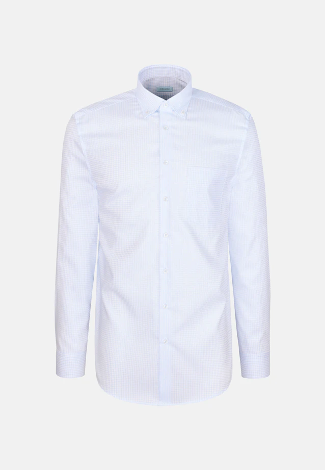Regular Business Hemd Karo in Hellblau |  Seidensticker Onlineshop
