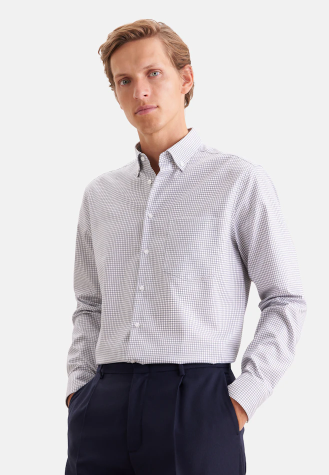 Regular Business shirt Check in Dunkelblau | Seidensticker online shop