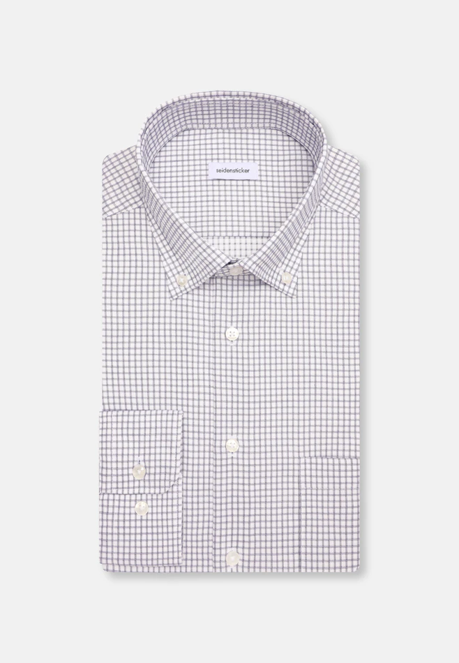 Regular Chemise d'affaires carreaux dans Bleu Foncé | Boutique en ligne Seidensticker