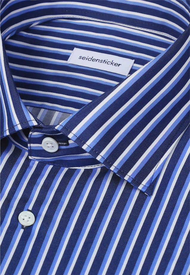 Slim Business Hemd Gestreift in Dunkelblau |  Seidensticker Onlineshop