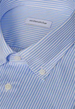 Regular Business Hemd Gestreift in Mittelblau |  Seidensticker Onlineshop